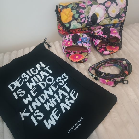 Kurt Geiger Bag and Accessories Set Size 8, 100 % Authentic, Like New Condition - Picture 1 of 5